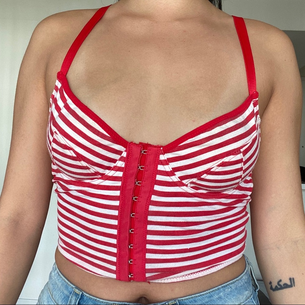Vintage Corset Bustier Crop Top